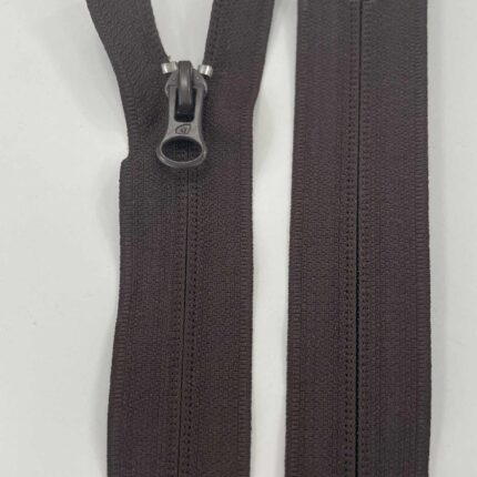 Paslėptas išsegamas užtrauktukas Rudas, 65 cm — siuvimo užtrauktukai | Trys Pelėdos