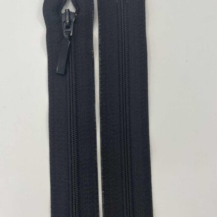 Spiralinis išsegamas užtrauktukas Juodas, 45 cm — siuvimo užtrauktukai | Trys Pelėdos