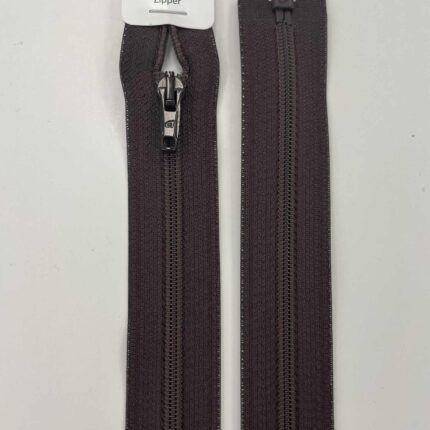 Spiralinis išsegamas užtrauktukas Rudas, 65 cm — siuvimo užtrauktukai | Trys Pelėdos