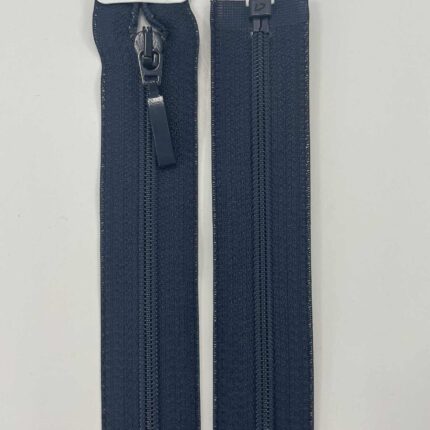 Spiralinis išsegamas užtrauktukas Tamsiai mėlynas, 45 cm — siuvimo užtrauktukai | Trys Pelėdos
