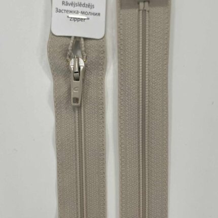 Spiralinis užtrauktukas Kreminis., 70 cm — siuvimo užtrauktukai | Trys Pelėdos