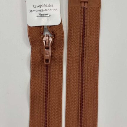 Spiralinis užtrauktukas Tamsi garstyčių, 70 cm — siuvimo užtrauktukai | Trys Pelėdos
