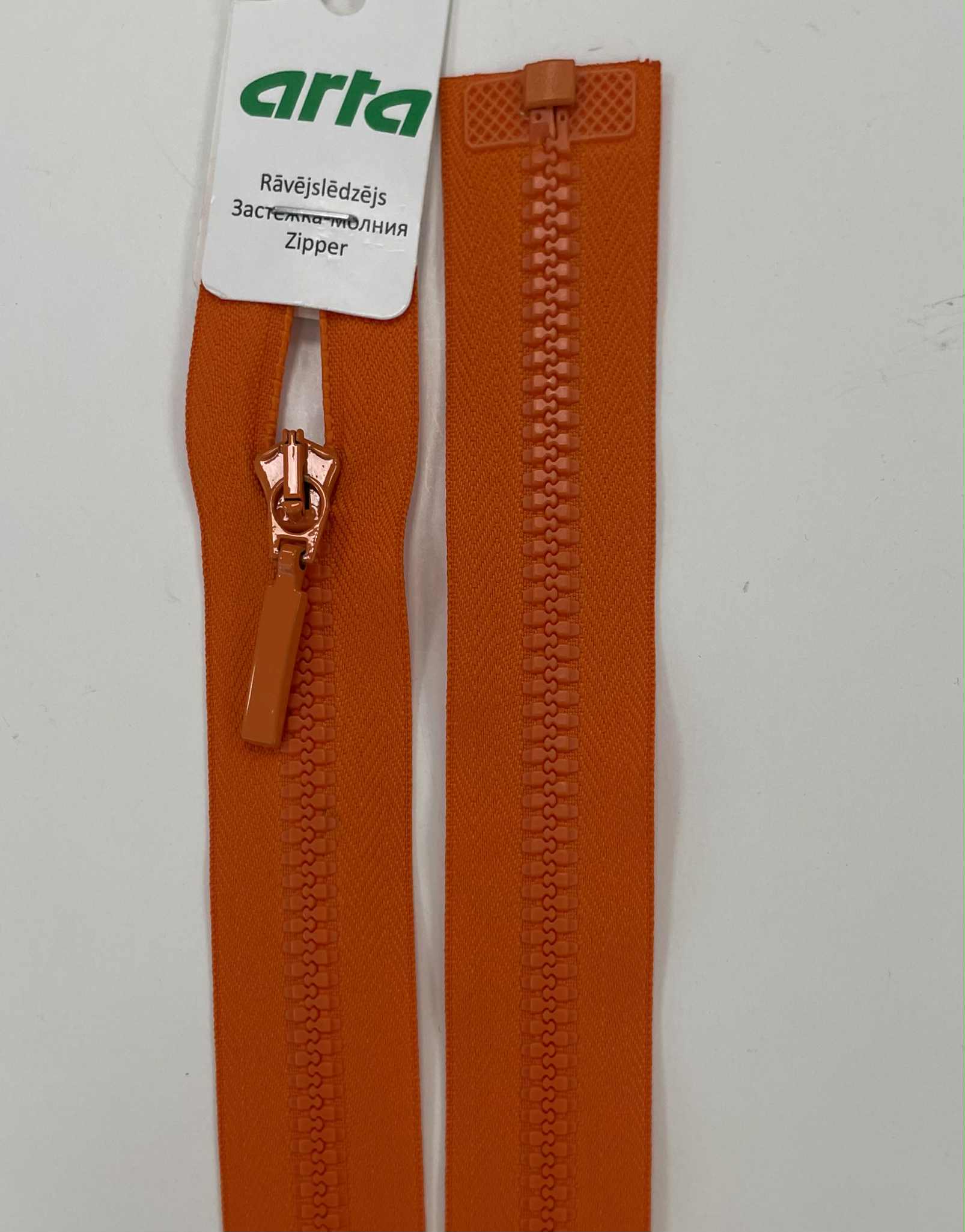 Užtrauktukas Oranžinis, 85 cm Užtrauktukas Oranžinis, 85 cm — siuvimo užtrauktukai | Trys Pelėdos