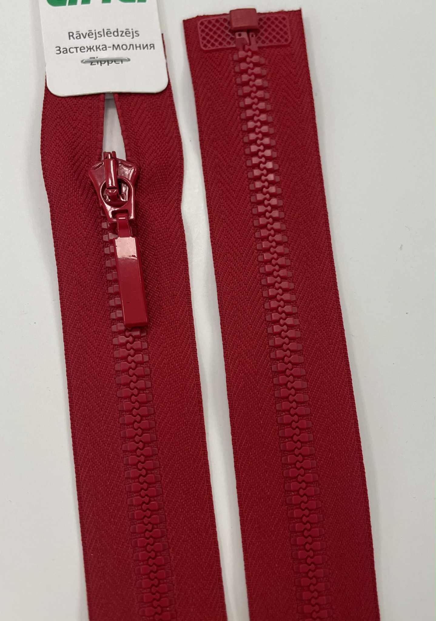 Užtrauktukas Raudonas, 80 cm — siuvimo užtrauktukai | Trys Pelėdos