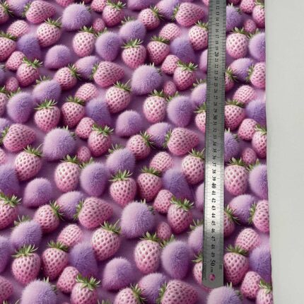 Kilpinis, skaitmeninės spaudos trikotažas Pukuotos braškės