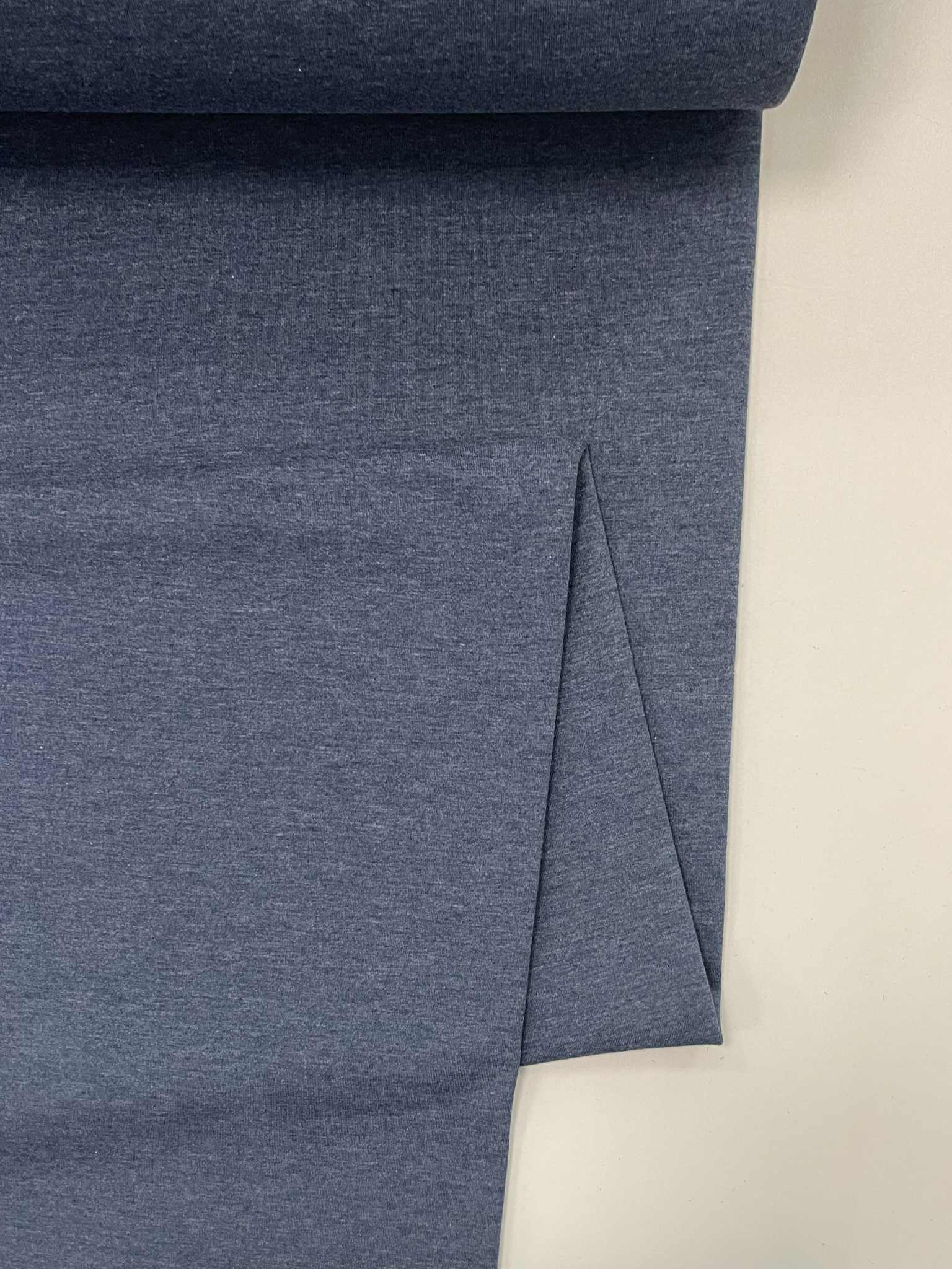 Kilpinis trikotažas Džinsinis Melanžas, 270 g/m2 — trikotažas | Trys Pelėdos