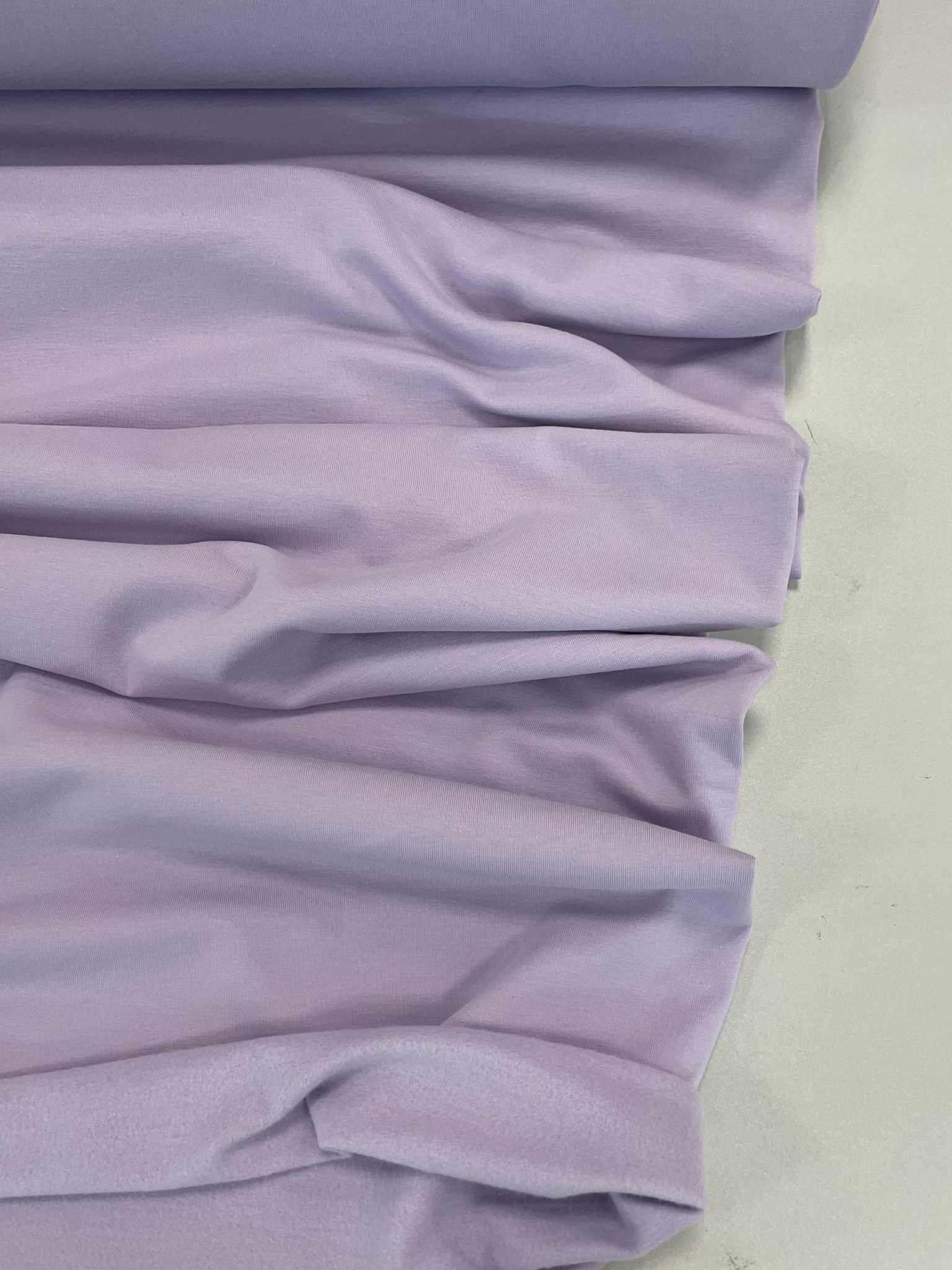 Pašiltintas, nestoras elastingas trikotažas Pastel Lilac — trikotažas | Trys Pelėdos