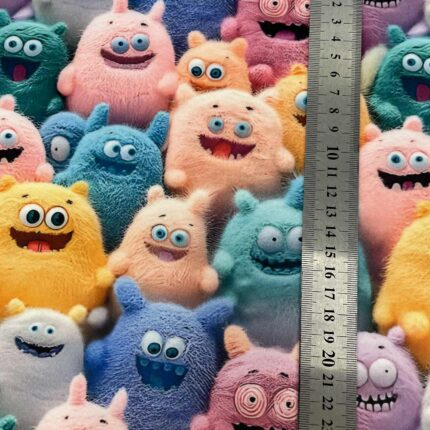 Soft veliūras su skaitmenine spauda Spalvoti babaužiukai (2 nuotr.) — veliūras | Trys Pelėdos
