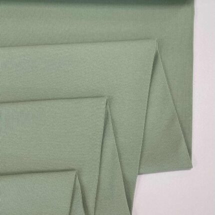 Vidutinis rib trikotažas SAGE GREEN — trikotažas | Trys Pelėdos