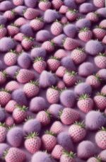 Soft veliūras su skaitmenine spauda Alyvinės braškės