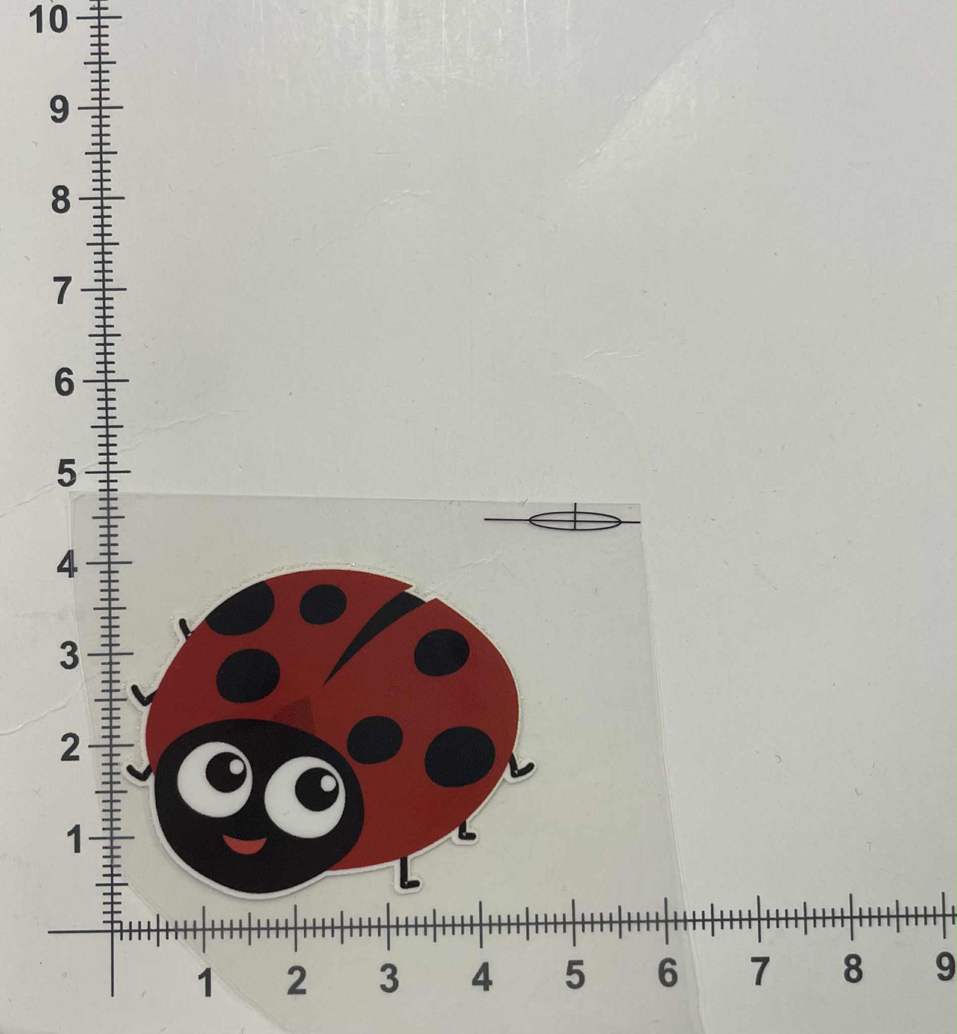 Termoaplikacija Raudona boružė Termoaplikacija Raudona boružė