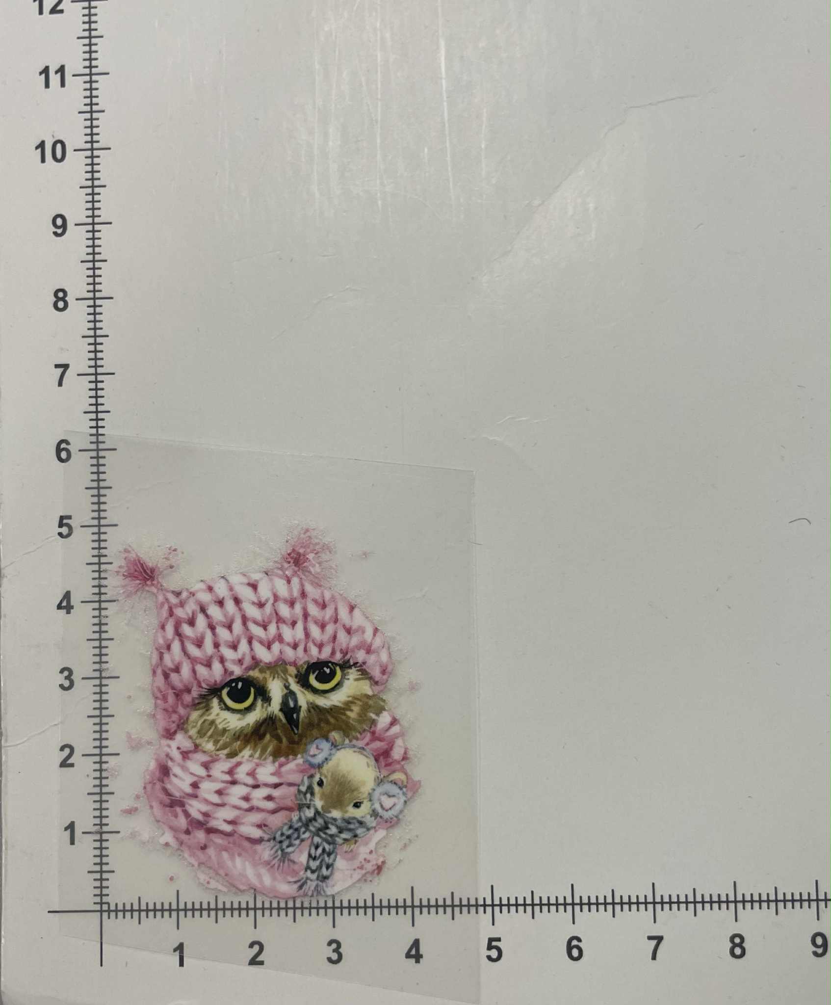 Termoaplikacija Pelėdžiukė su pelyte Termoaplikacija Pelėdžiukė su pelyte