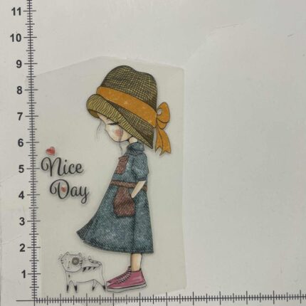 Termoaplikacija Mergaitė su katinuku