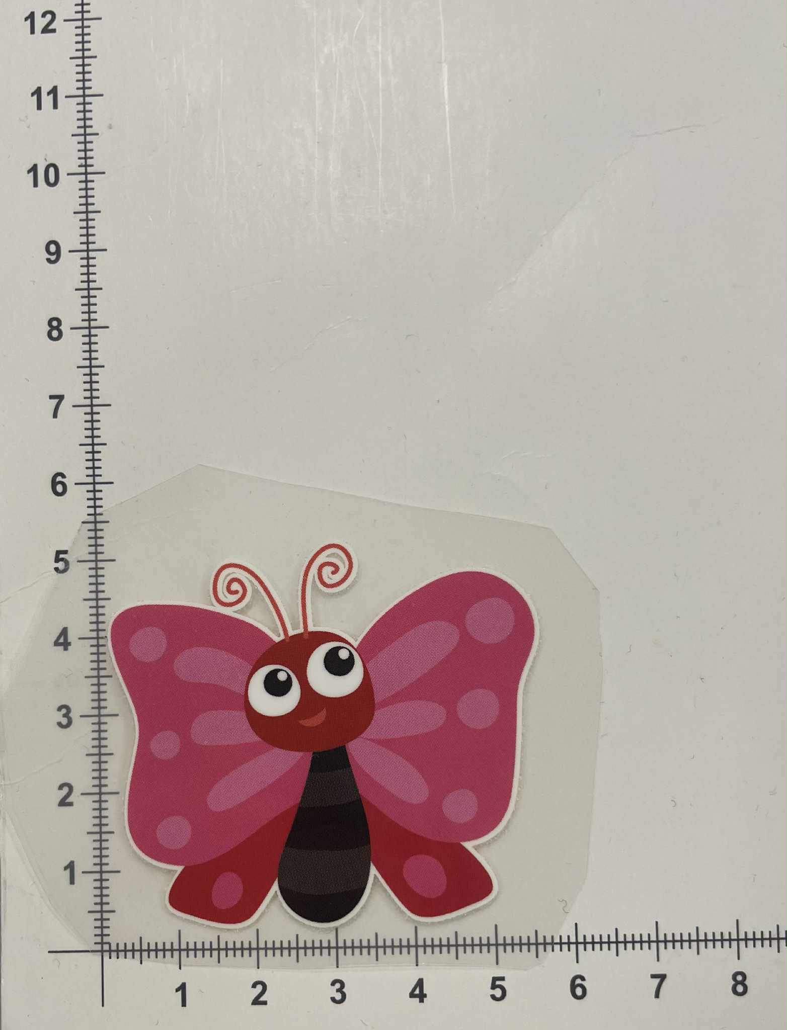 Termoaplikacija Rožinis drugelis Termoaplikacija Rožinis drugelis