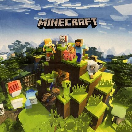 Soft veliūro, skaitmeninės spaudos panelė Minecraft