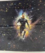 Soft veliūro, skaitmeninės spaudos panelė Ronaldo su kamuoliu