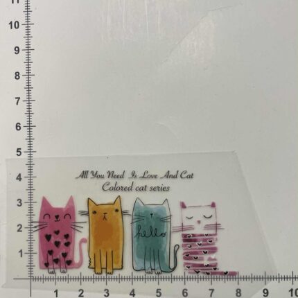 Termoaplikacija Keturi spalvoti katinukai