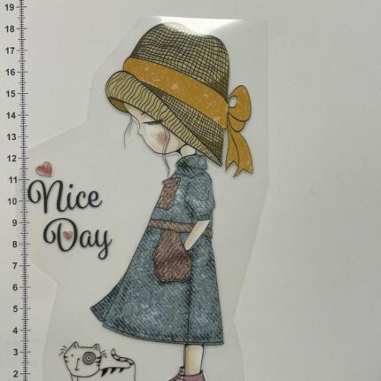 Termoaplikacija Mergaitė su katinuku