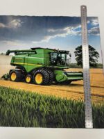 Soft veliūro, skaitmeninės spaudos panelė Žalias kombainas