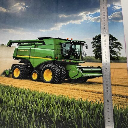 Soft veliūro, skaitmeninės spaudos panelė Žalias kombainas