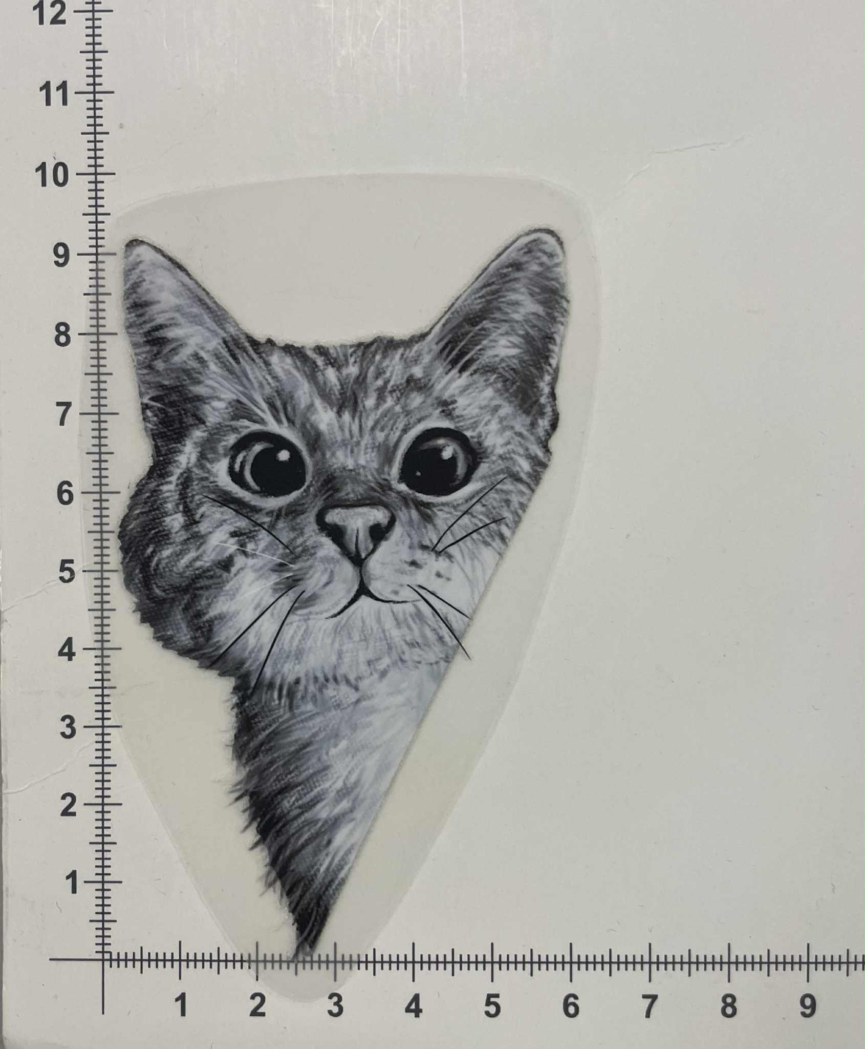 Termoaplikacija Katinas stebi iš kampo, maža Termoaplikacija Katinas stebi iš kampo, maža