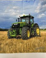 Soft veliūro, skaitmeninės spaudos panelė Traktorius pievoje