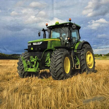 Soft veliūro, skaitmeninės spaudos panelė Traktorius pievoje