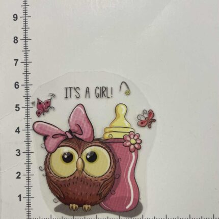 Termoaplikacija Pelėdžiukė su buteliuku