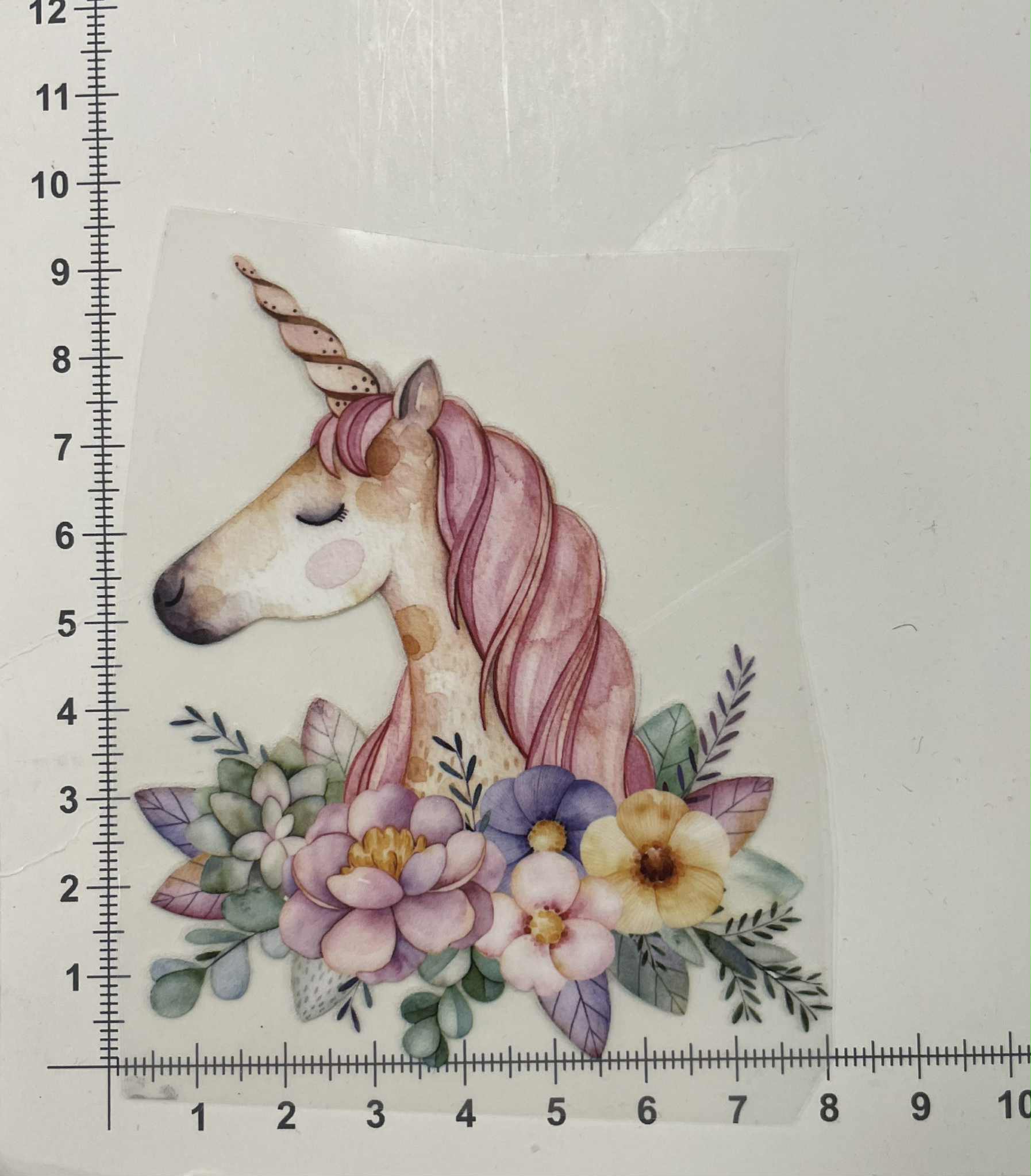 Termoaplikacija Vienaragis, maža Termoaplikacija Vienaragis, maža