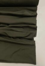 Pašiltintas, nestoras elastingas trikotažas Dark olive — trikotažas | Trys Pelėdos