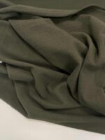 Pašiltintas, nestoras elastingas trikotažas Dark olive (2 nuotr.) — trikotažas | Trys Pelėdos