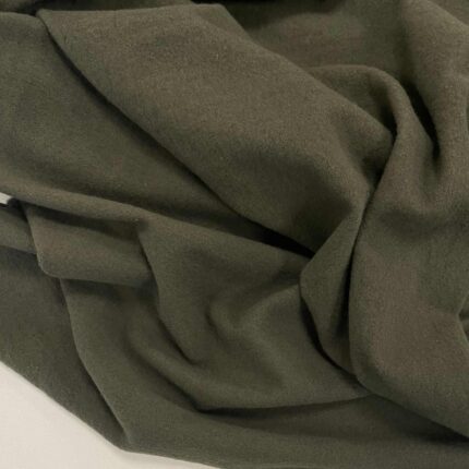Pašiltintas, nestoras elastingas trikotažas Dark olive (2 nuotr.) — trikotažas | Trys Pelėdos