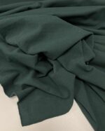 Pašiltintas, nestoras elastingas trikotažas Forest green (2 nuotr.) — trikotažas | Trys Pelėdos