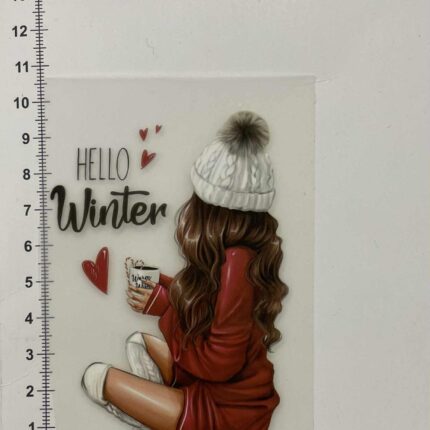 Termoaplikacija Hello Winter, maža — siuvimo aplikacijos | Trys Pelėdos