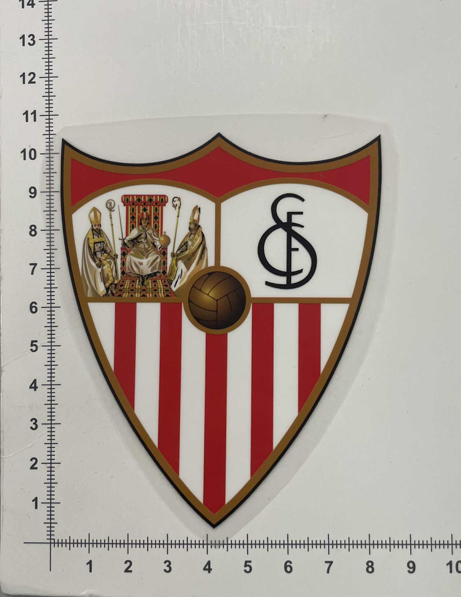 Termoaplikacija Sevilla futbolo komandos logotipas, maža — siuvimo aplikacijos | Trys Pelėdos