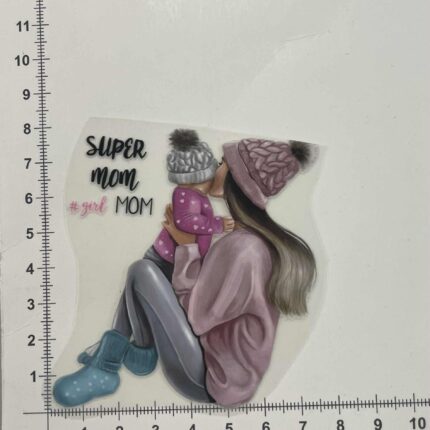Termoaplikacija Super Mom, maža — siuvimo aplikacijos | Trys Pelėdos