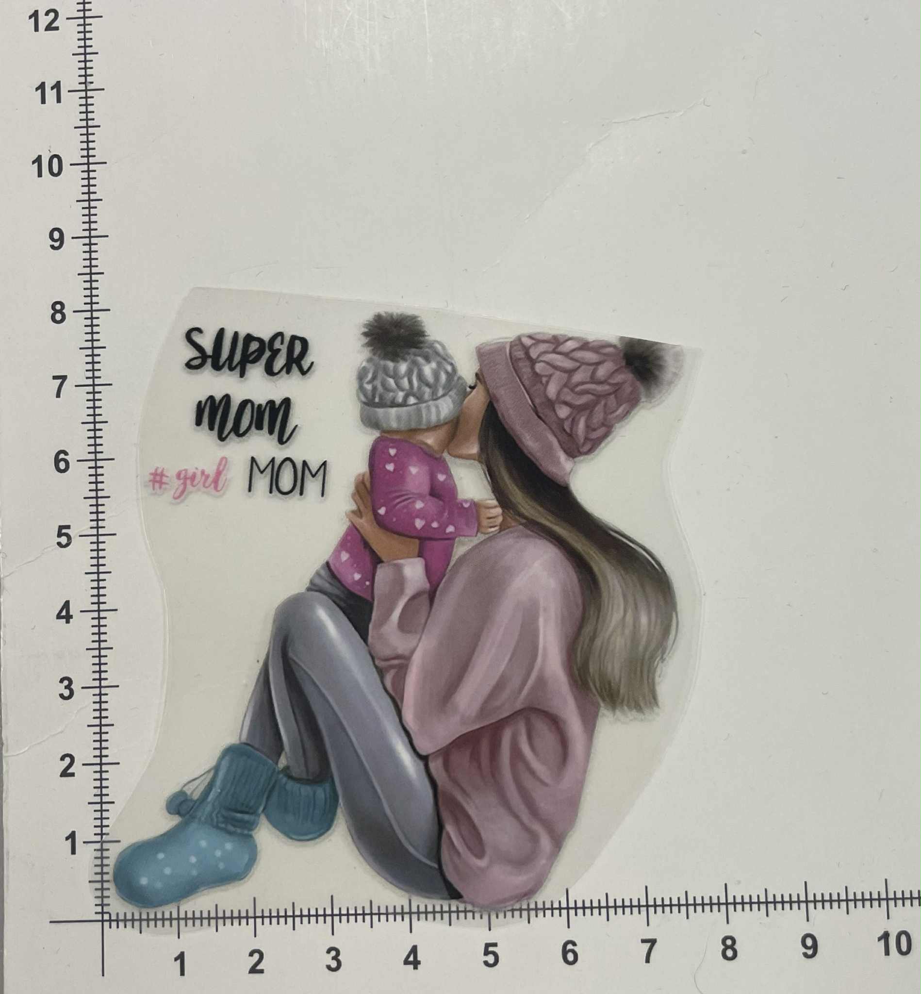 Termoaplikacija Super Mom Termoaplikacija Super Mom, maža — siuvimo aplikacijos | Trys Pelėdos
