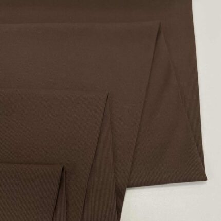 Vidutinis rib trikotažas CHOCOLATE BROWN — trikotažas | Trys Pelėdos