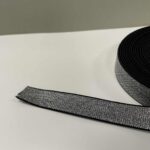 Metalizuota guma 20 mm, Sidabrinė/juoda