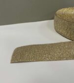 Metalizuota guma 40 mm, auksinė/balta