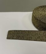 Metalizuota guma 30 mm, Auksinė/juoda