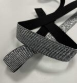 Metalizuota guma 20 mm, Sidabrinė/juoda