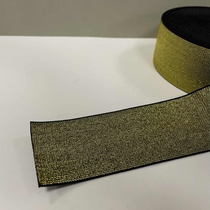Metalizuota guma 50 mm, Auksinė/juoda