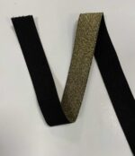 Metalizuota guma 30 mm, Auksinė/juoda