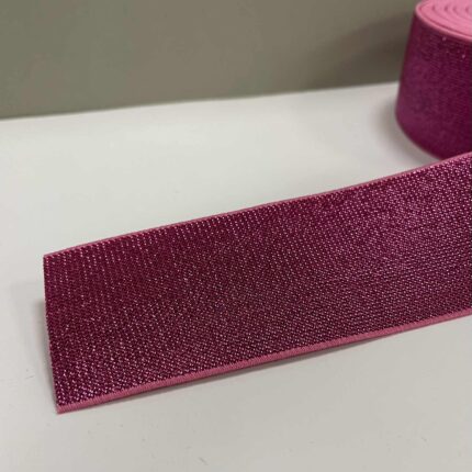 Metalizuota guma 50 mm, Rožinė