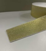 Metalizuota guma 50 mm, Auksinė/balta