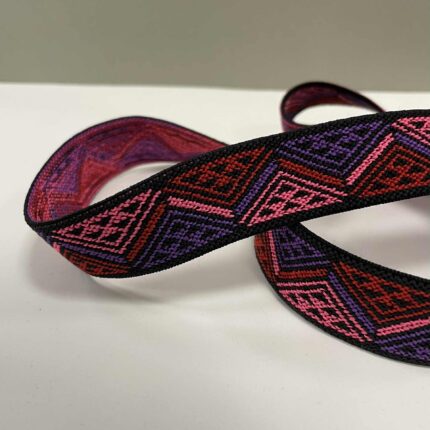 Dekoratyvinė guma 25 mm, rožinė/alyvinė