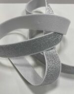 Metalizuota guma 20 mm, Sidabrinė/balta