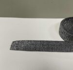 Metalizuota guma 20 mm, Sidabrinė/juoda