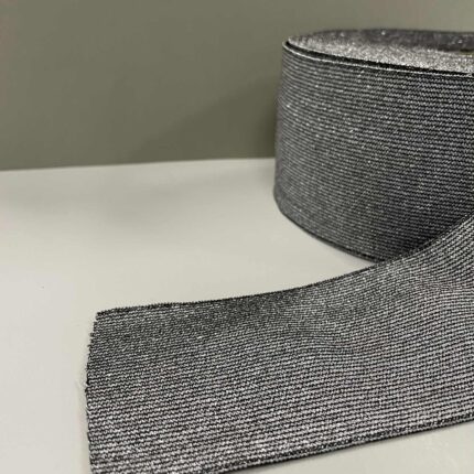 Metalizuota guma 80 mm, Juoda/juoda